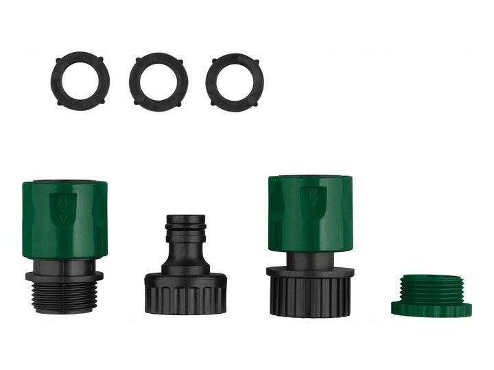 Flexible garden hose+ connection kit