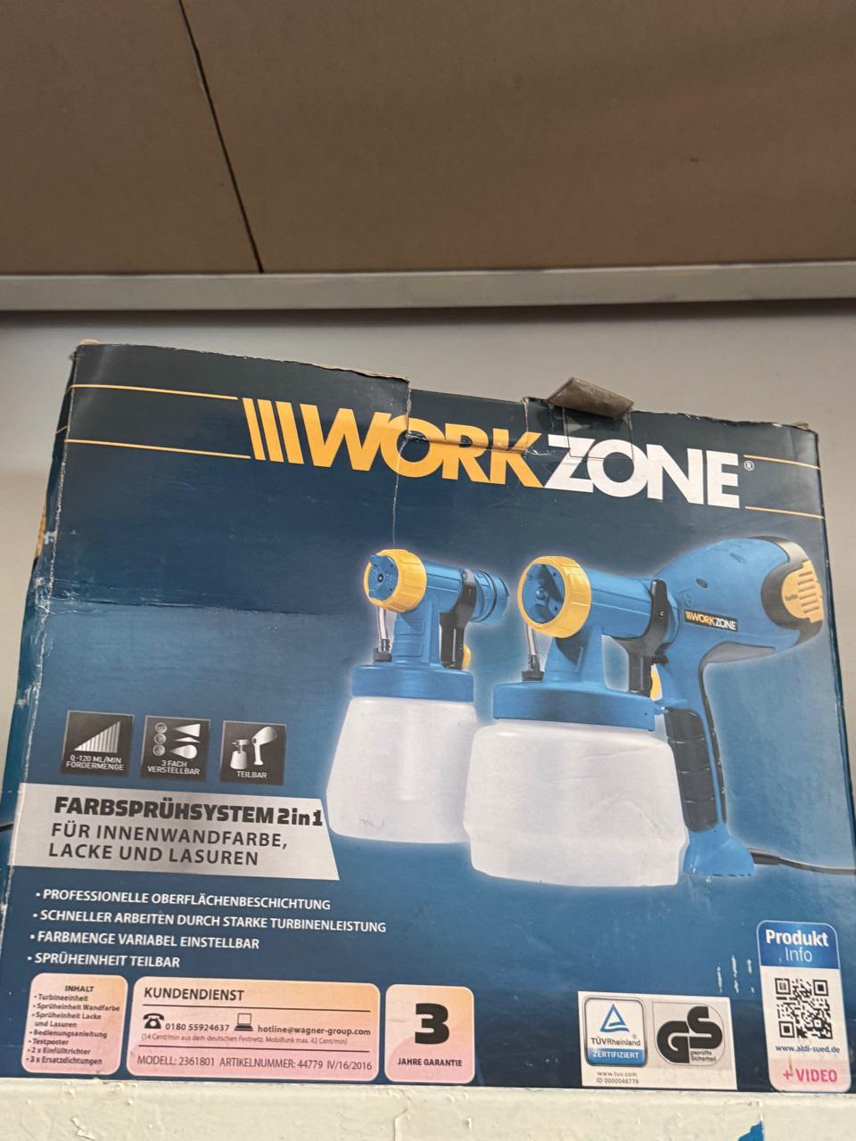 Work zone electric paint spray gun kit
