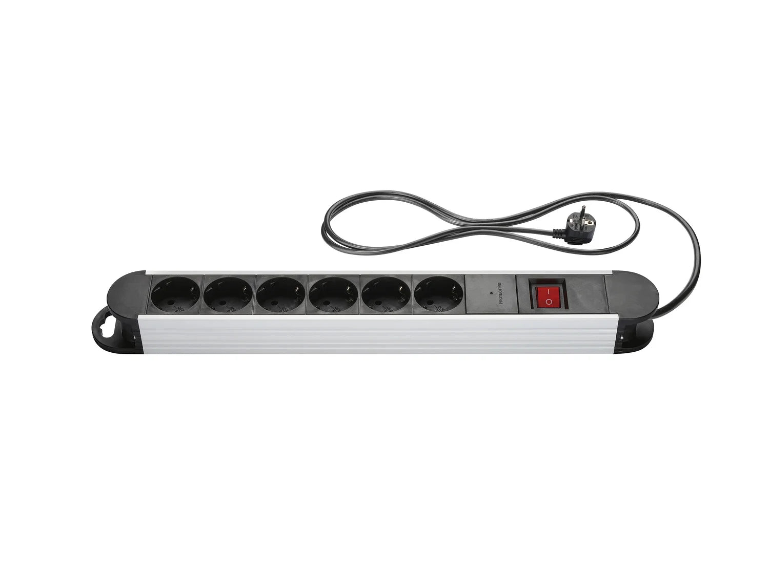 Aluminum power strip, 6-way