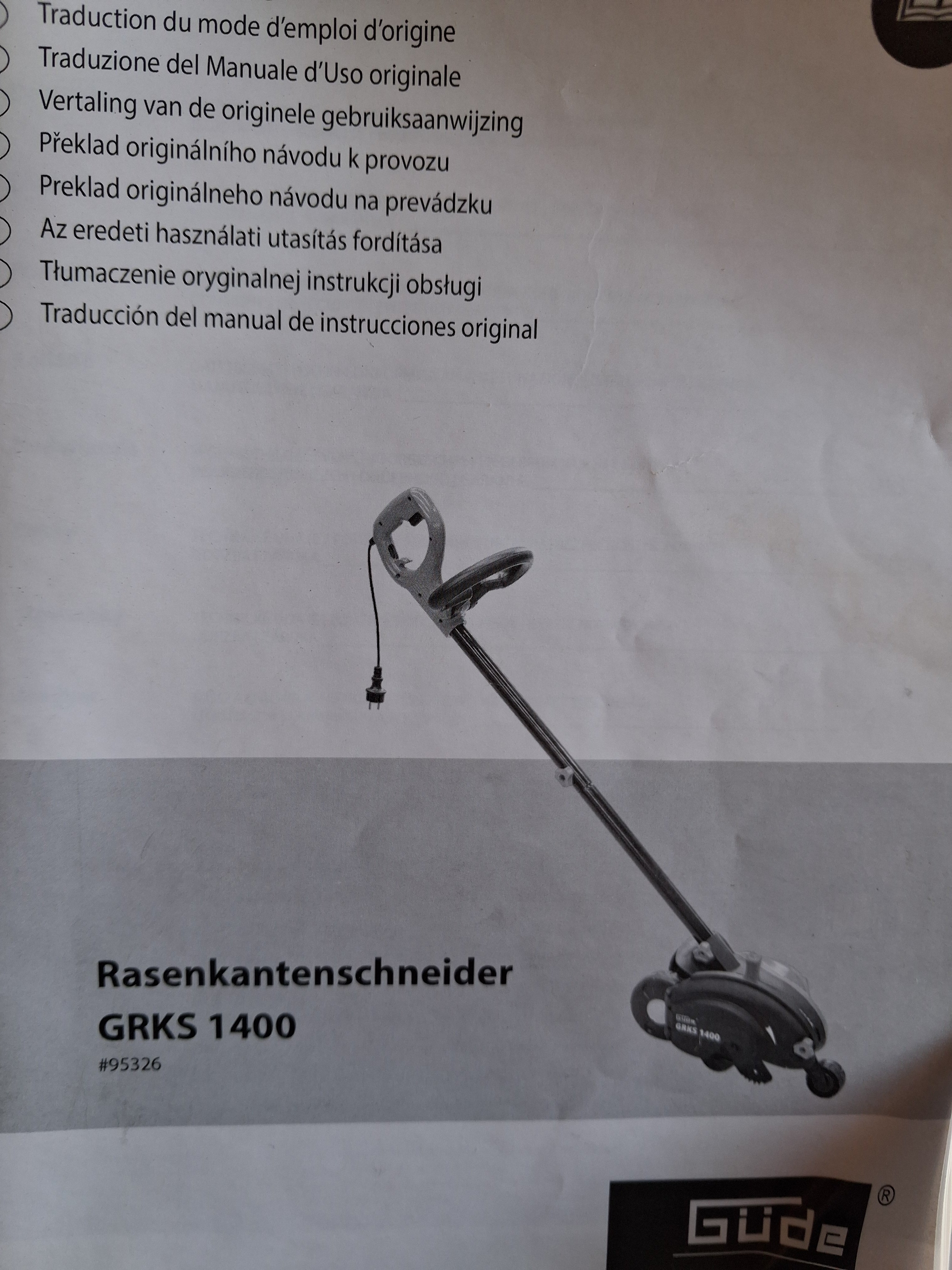 Electric Edger Gude grks 1400